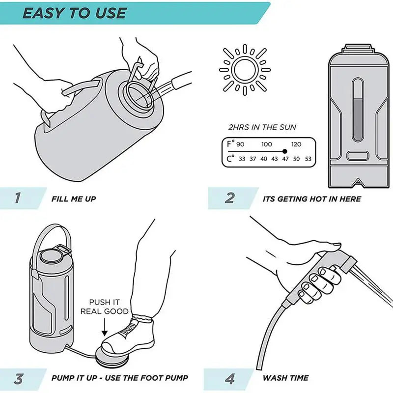 AquaTrek™ Portable Shower (12L)