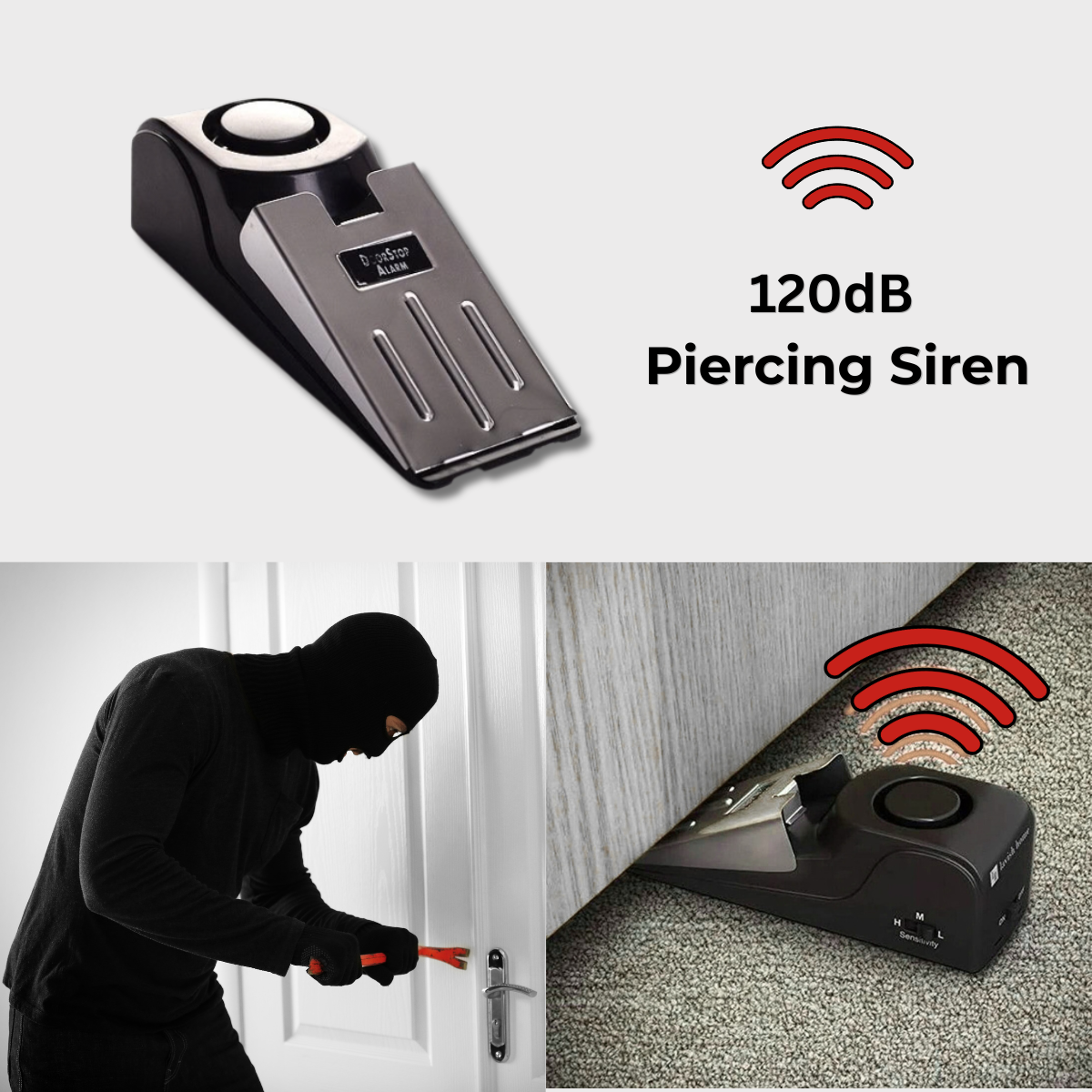 GuardianGate™ 120dB "Panic-Shock" Defender